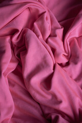 fabric, synthetic pink, lays beautifully in waves
