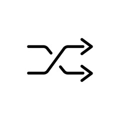 Shuffle icon Thin vector set