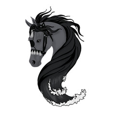 horse head silhouette