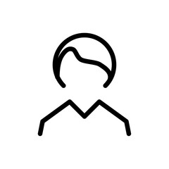 Woman icon Thin vector set