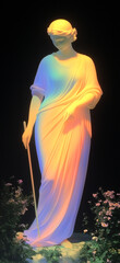 Enigmatic Goddess Statue in Warm Light 
