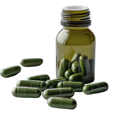 Pills in Plastic Packaging on a Transparent Background