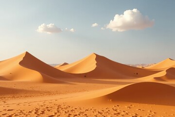 Towering sand dunes against a grey cloudy sky, nature, mountain, desert