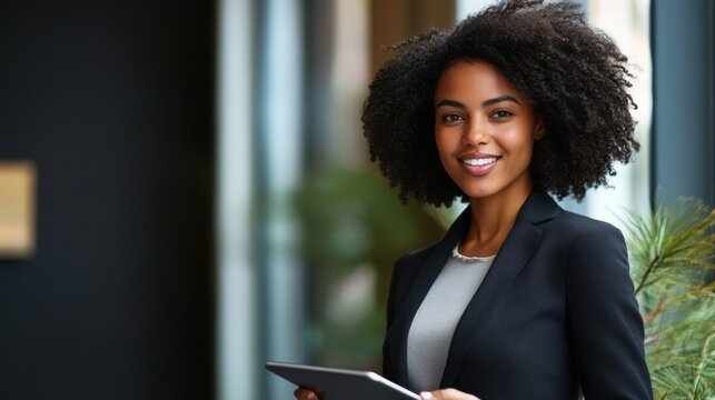 Woman engineer holding a tablet, presenting data in a tech conference setting, professional attire, sleek and innovative environment --ar 16:9 --v 6.1 Job ID: 3956aeab-5fe1-4f01-b1a1-a0c8d5eb60fb