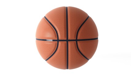 Fototapeta premium Basketball isolated on white background. Standard orange basket ball. Perfect for sports advertising 