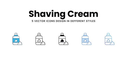 Shaving Cream icons in different style vector stock illustration