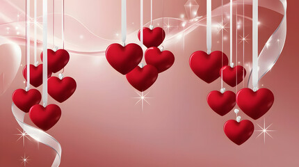 valentine background with hearts