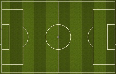 Football field top view. Realistic textured turf football soccer field. Football field texture.