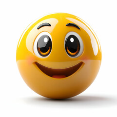 Fototapeta premium 3D Happy Emoticon Illustration