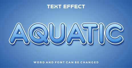 Aquatic editable text effect