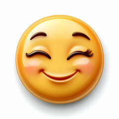 Fototapeta premium 3D Emoji Illustration Happy Face