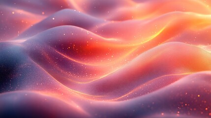 Abstract Background - 3D Rendered Waves of Light and Particles