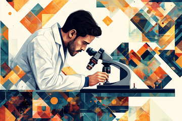 Microscope exploration reveals intricate details of samples in a scientific laboratory setting