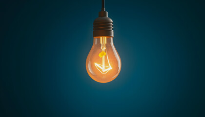 a bright idea for a renewable energy future. light bulb with green energy concept, photo, with white tones