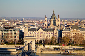 Obraz premium panoramic view of Budapest by the Danube river