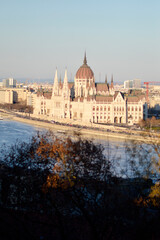 Obraz premium panoramic view of Budapest by the Danube river