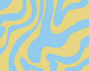 Obraz premium Retro style wavy abstract patterns in vibrant color combinations, . Perfect for vintage-themed backgrounds, creative designs, or artistic projects