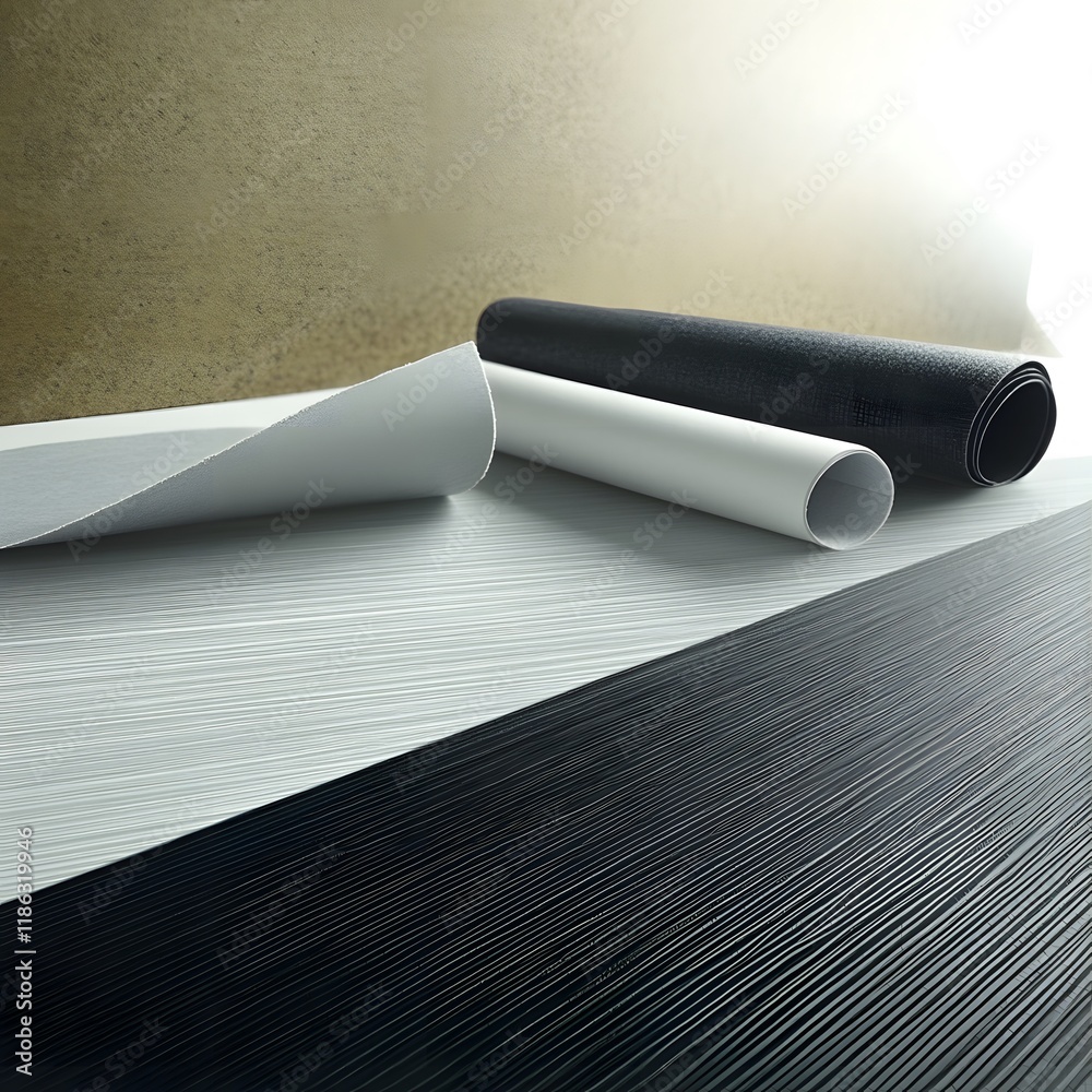 Fototapete a sophisticated, minimalist cover design that conveys elegance and modernity through pure forms and 