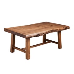 Rustic Log Coffee Table, Showcasing Natural Wood Grain