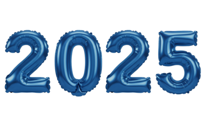 blue foil text, 2025 design, shiny text effect, foil texture, modern typography, metallic text, graphic design element, year 2025, decorative font, digital artwork, elegant design, high-resolution PNG
