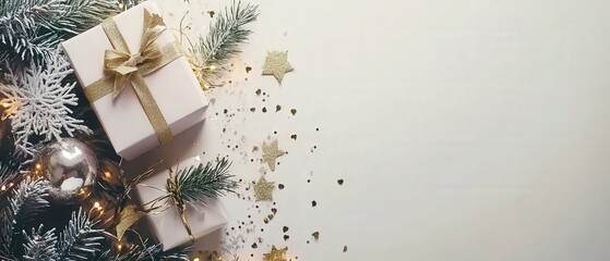 A heart-shaped box wrapped in red satin, adorned with roses, sits on a romantic table, glowing softly with candlelight for an enchanting Valentine's Day surprise.