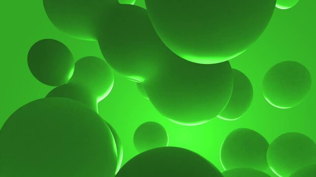 Colorful green Lava lamp wax dissolving and merging over time. 