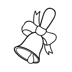 school bell with bow