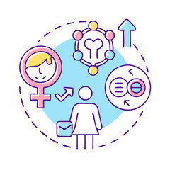 gender equality vector icon, women’s day vector illustration - simple illustration of gender equality perfect for logos, and holidays -themed designs.