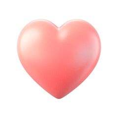 3D pink heart icon for Valentine's Day celebration