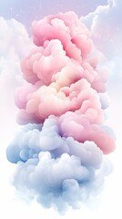 Beautiful pastel clouds in a serene sky during sunset create a peaceful and dreamy atmosphere suitable for relaxation and inspiration