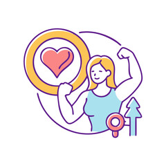 strong mother symbol vector icon, women’s day vector illustration - simple illustration of strong mother symbol perfect for logos, and holidays -themed designs.