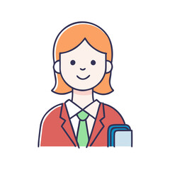woman lawyer vector icon, women’s day vector illustration - simple illustration of woman lawyer perfect for logos, and holidays -themed designs.
