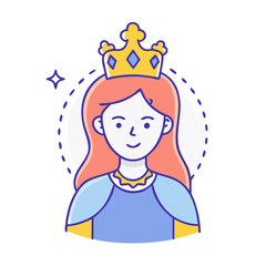 woman wearing a crown vector icon, women’s day vector illustration - simple illustration of woman wearing a crown perfect for logos, and holidays -themed designs.