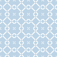 Blue and white seamless pattern with elements
