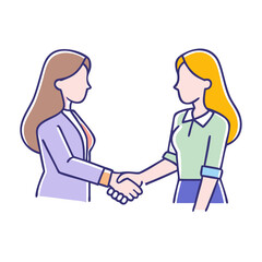 women s handshake vector icon, women’s day vector illustration - simple illustration of women s handshake perfect for logos, and holidays -themed designs.