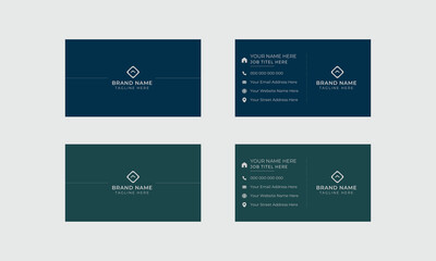 Simple Minimalistic Creative Unique Business Card Template Design