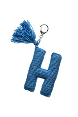 Handmade blue crochet letter 