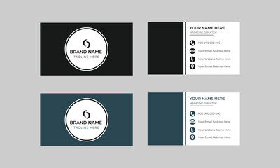 Simple Minimalistic Creative Unique Business Card Template Design