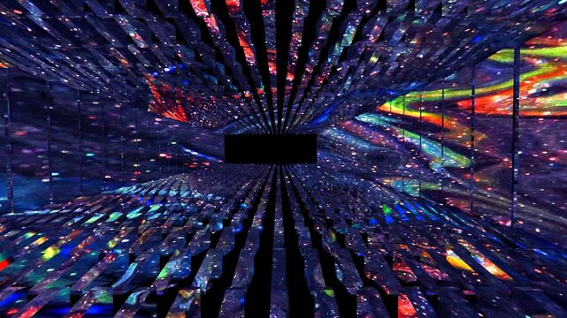 Abstract Space Tunnel. binary code tunnel. motion video animation