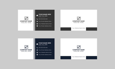 Simple Minimalistic Creative Unique Business Card Template Design