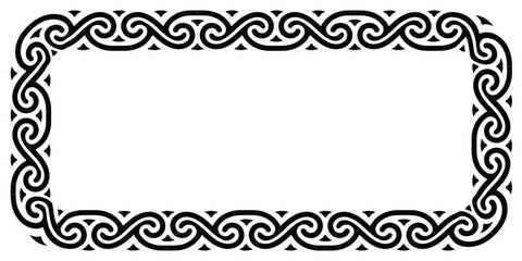 Sophisticated Frame with Curvy Line Patterns, Perfect for Elegant Certificates and Decorative Designs