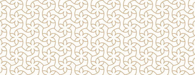 Intricate Islamic Pattern with Geometric Interlocking Motifs, Perfect for Traditional Art, Interior Design, and Textiles