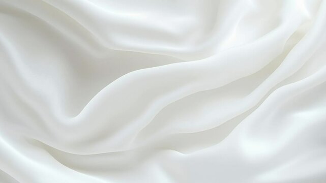 White fabric with a very large amount of folds