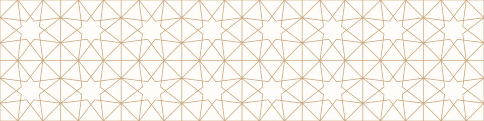 Artistic Islamic Pattern Featuring Interwoven Geometric Stars, Perfect for Ceramics, Wall Panels, and Digital Art