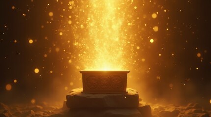 The Ark of the Covenant on a Stone Pedestal