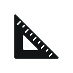 Triangle rule icon featuring a sleek and professional style, ideal for adding accuracy to engineering, architectural, or measurement-themed projects