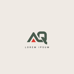 Initial modern letter AQ, QA or AQ logo icon design template vector, Initial Based Alphabet Icon Logo in Editable Vector Format