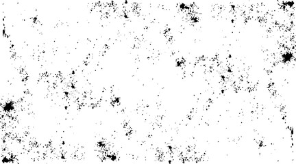 Grunge Black And White Urban Vector Texture Template. Chaotic grunge ink particles. Abstract texture with grain and stain. Splashes of paint
