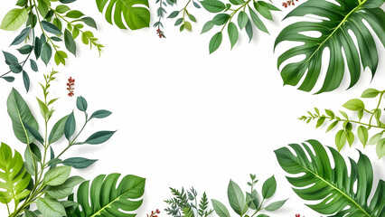 Plants border frame copy space area