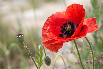 Obraz premium Poppy in the garden